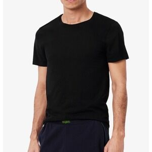 Lacoste Mens Cotton Crew‎ Neck Slim Fit Short Sleeve T-Shirt Black Basic Tee S